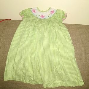 Marmellata Checkered Girls' 4T Whale Smock Dress